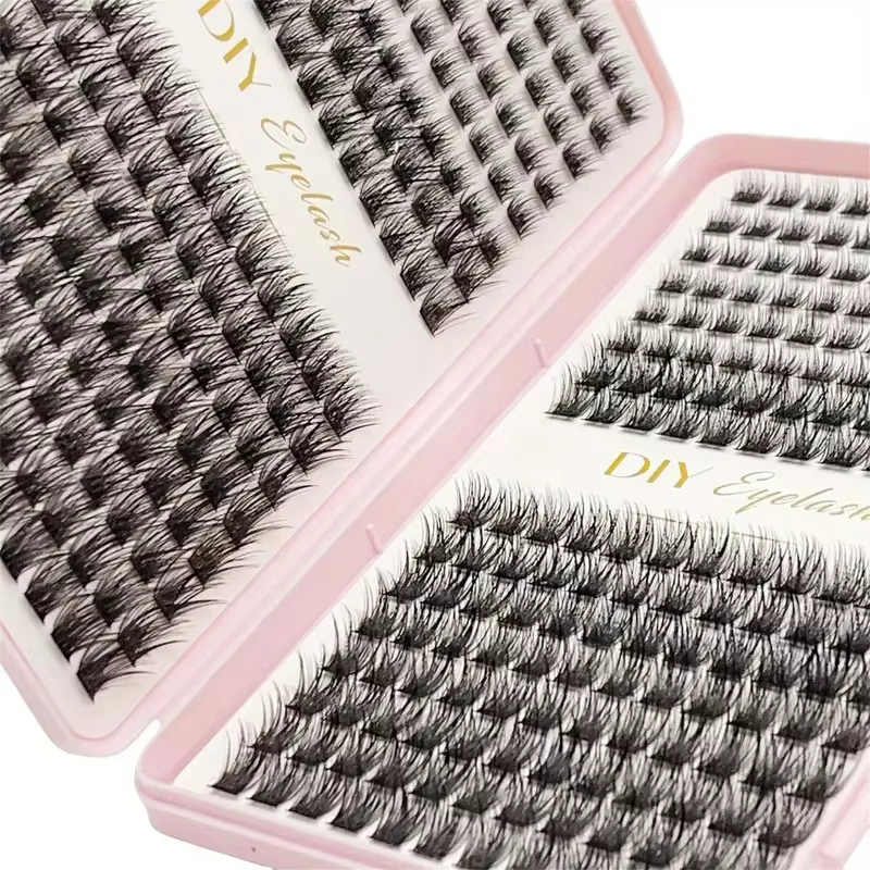 Kit d'extension de cils - Ensemble de cils individuels, courbure D, plusieurs longueurs, sans odeur,