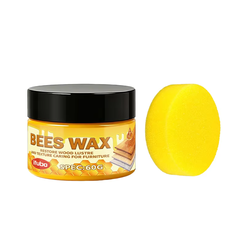 IFUBO 60g Cire naturelle à la cire d'abeille pour l'entretien des intérieurs de voiture et des meubl