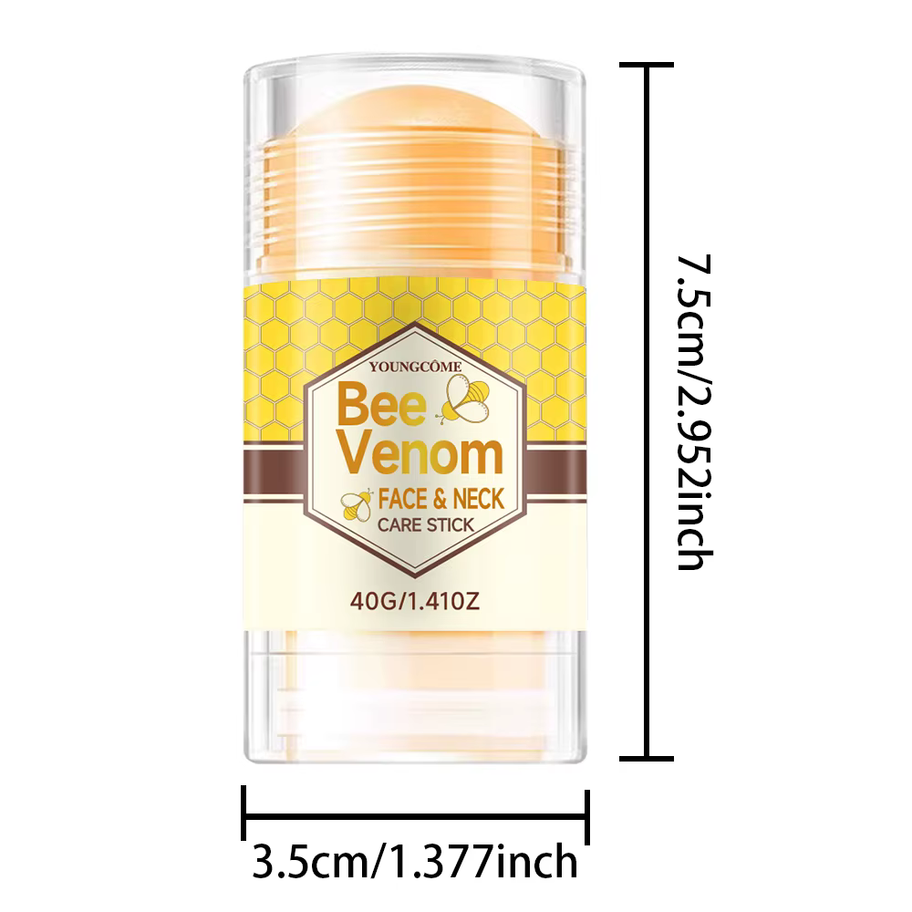    Stick de Soin Visage et Cou au Venin d'Abeille – Hydratation Profonde, Crème Hydratante pour le 