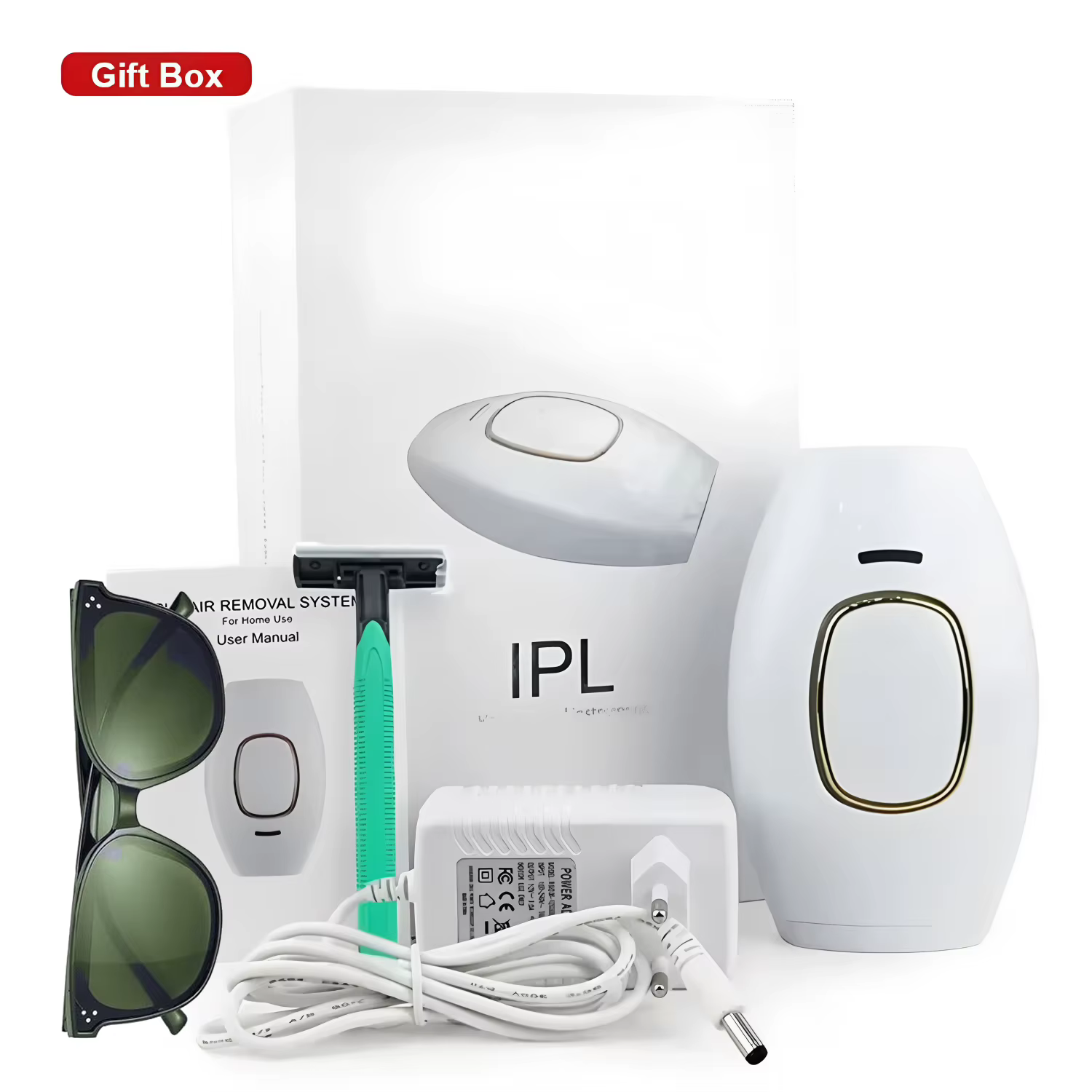 Épilateur laser IPL pour l'épilation, 500000 éclairs rapides, épilateur indolore et permanent, trait