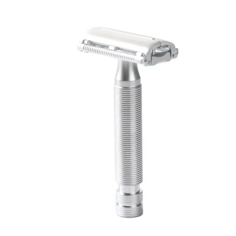 YAQI – rasoir de sécurité monarque de couleur chromée mate, longueur hypoallergénique 85mm, outil de