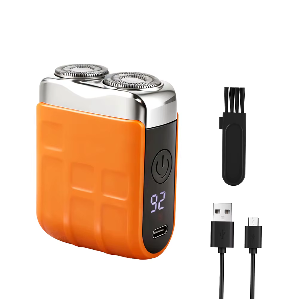 Rasoir électrique pour hommes, tondeuse à barbe intelligente portable, rasoir à double tête recharge