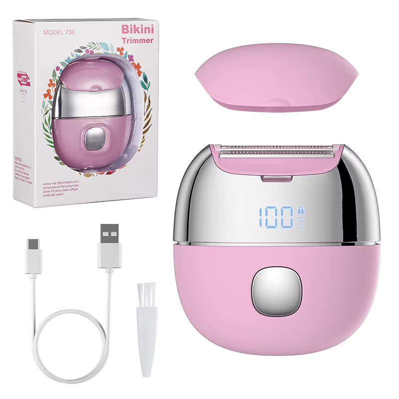 Rasoir électrique indolore pour femme, tondeuse bikini, visage, jambes, ati elles, étanche, portable