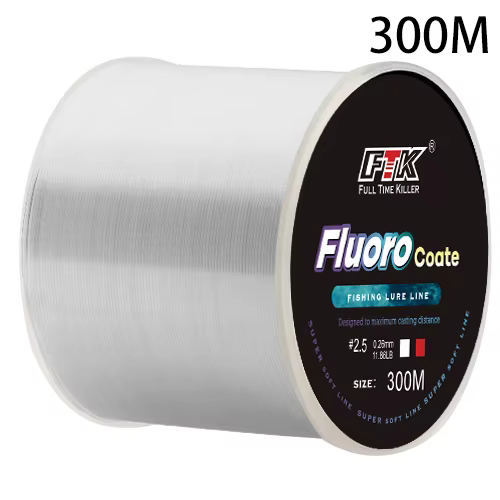 300m 500m revêtement fluorocarbone ligne de pêche 4.13LB-34.32LB ligne de Leader en Fiber de carbone