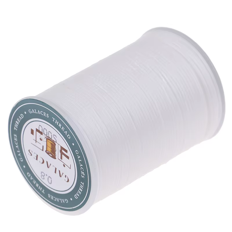 Fil ciré rond en polyester pour la couture de bracelets tressés, ficelle enduite d'avertissement, ar