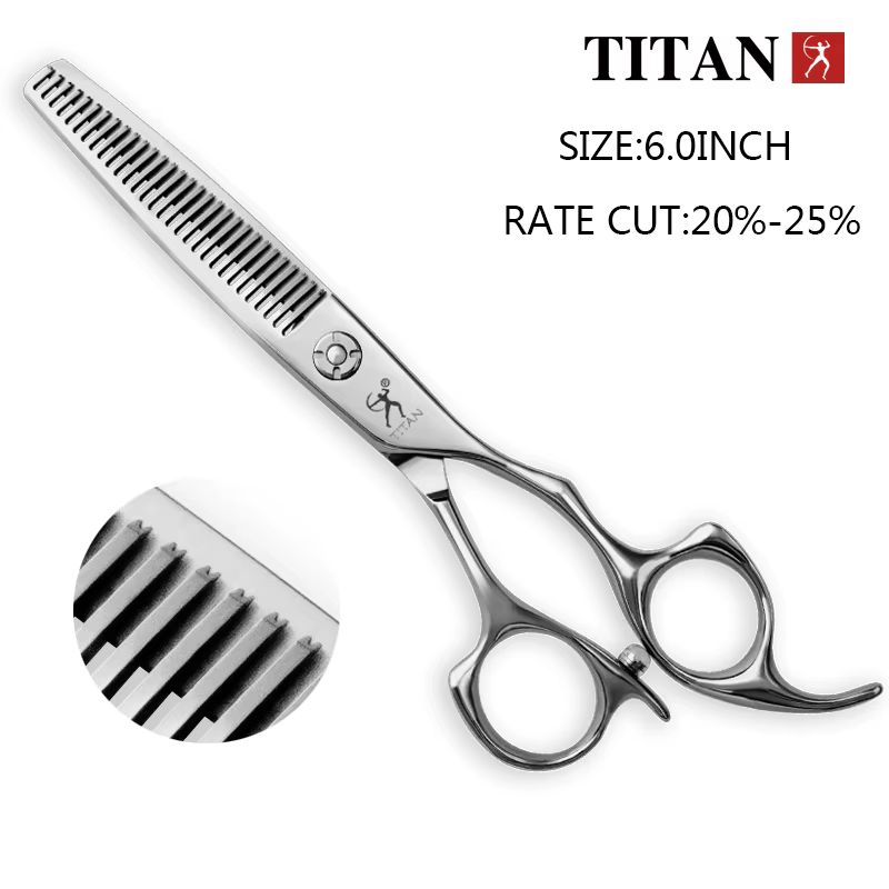 Ciseaux de coiffeur TITAN, outil de barbier, cisaille amincissante, ciseaux professionnels