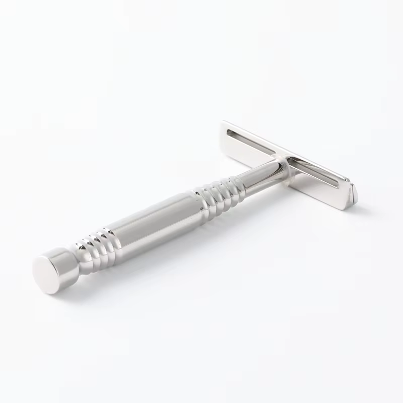 YAQI Romulus – rasoir de sécurité pour hommes, lame AC en acier inoxydable 316, poli, à un seul bord
