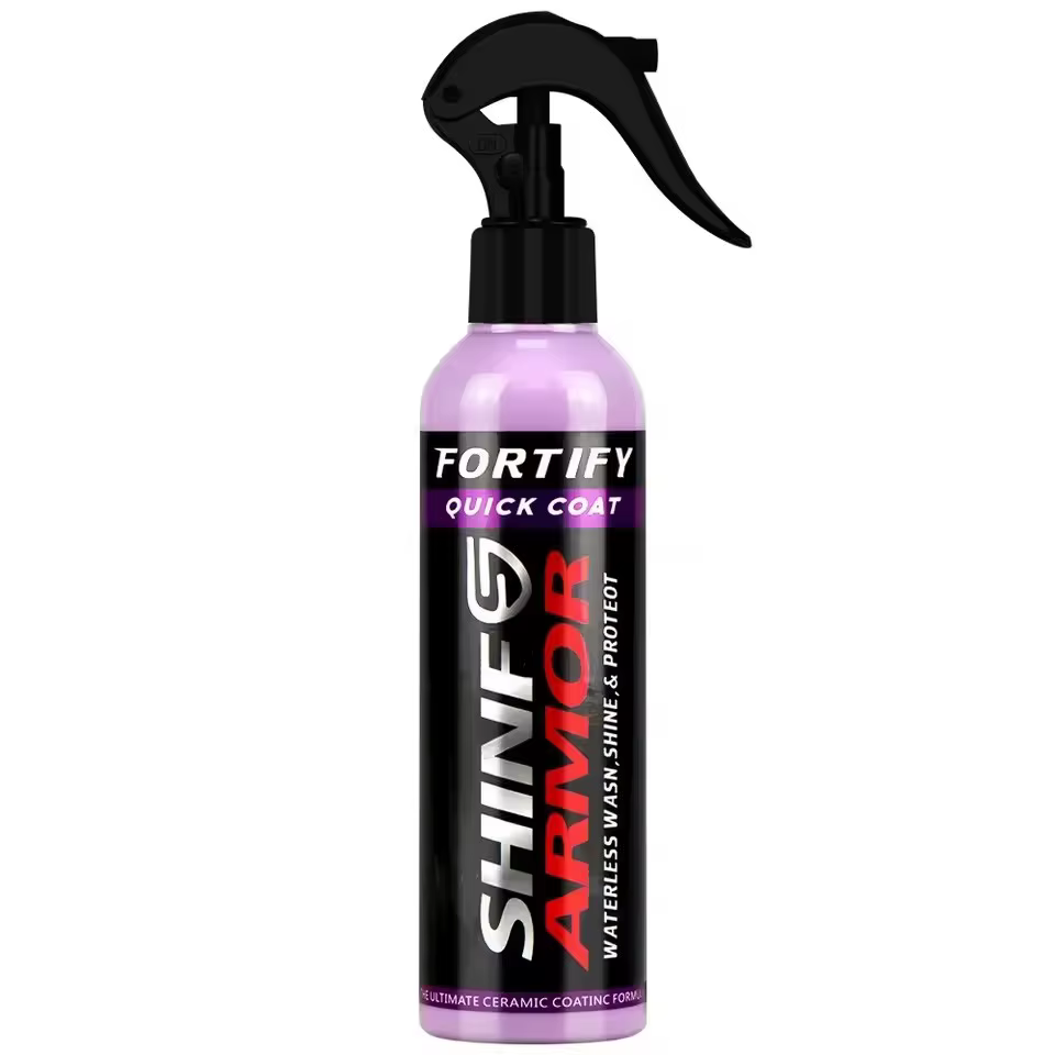 SHINE Fortify Quick Coat – Cire céramique pour voiture, spray de polissage, lavage sans eau et cire,