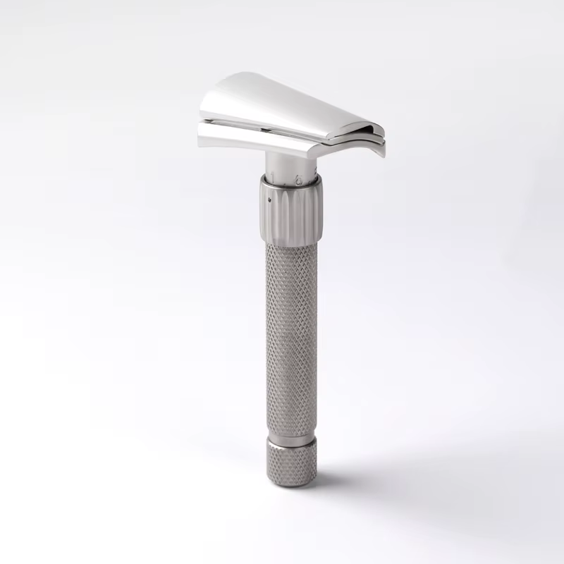 Rasoir de sécurité réglable incliné en acier inoxydable Torqx version mate Yaqi