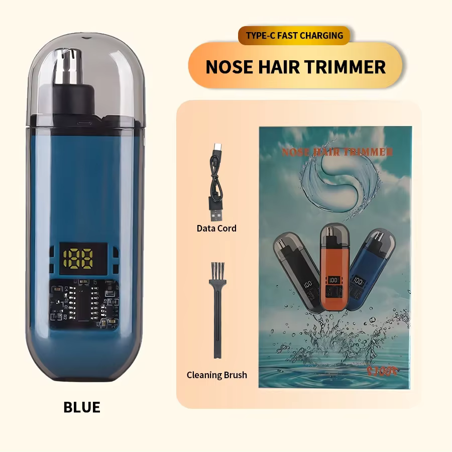 Tondeuse électrique Portable 2 en 1 pour hommes, tondeuse pour oreilles et nez, professionnelle, ind