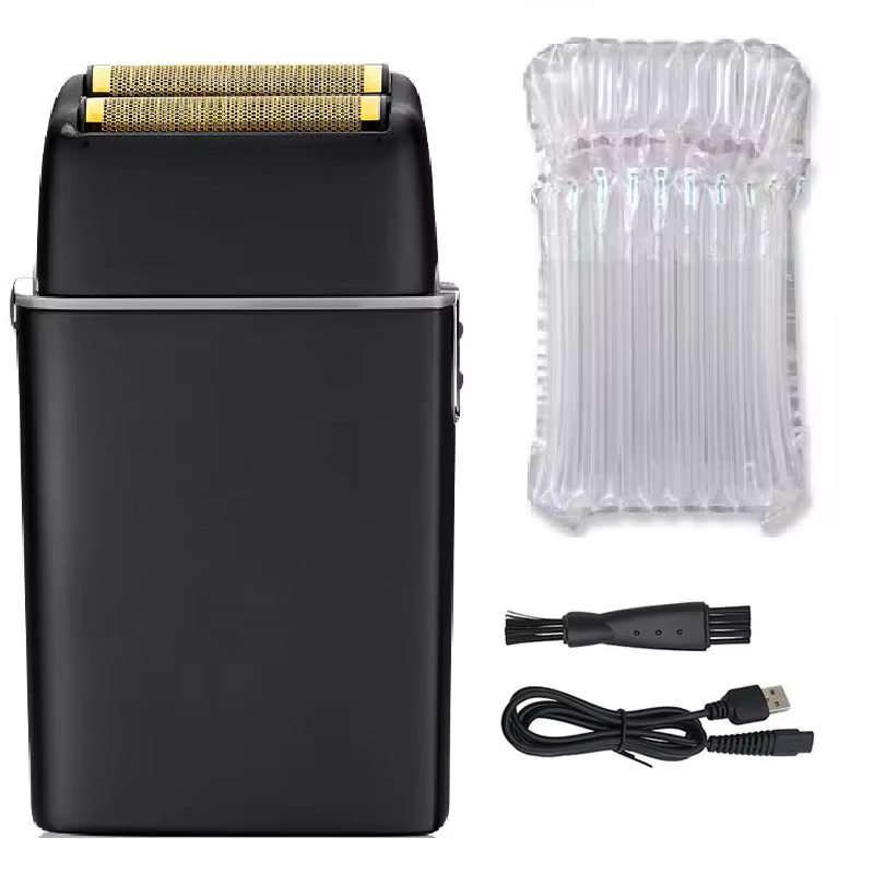 Rasoir électrique Rechargeable en métal pour hommes, barbier, cheveux, barbe, tête chauve, Machine à