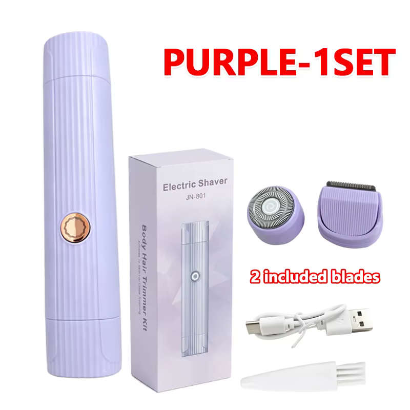 Rasoir électrique 2-en-1 SoftAura pour femme, épilation indolore, tondeuse corporelle rechargeable,