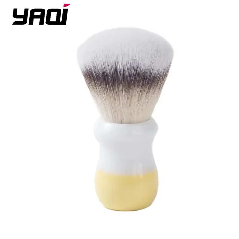YAQI Naicha (thé au lait) brosse de rasage humide pour hommes en cheveux synthétiques
