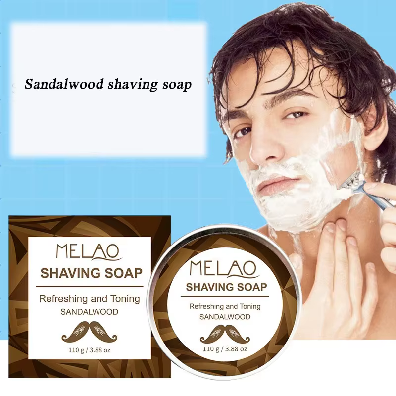 Savon à raser artisanal 2026 110g - Crème à raser artisanale à texture lisse, pour l'épilation du vi