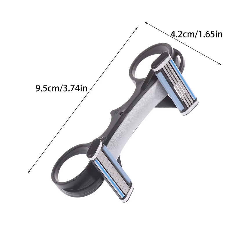 Outil de rasage pour crâne chauve, rasoir double face, aide au rasage pour une coupe de cheveux nett