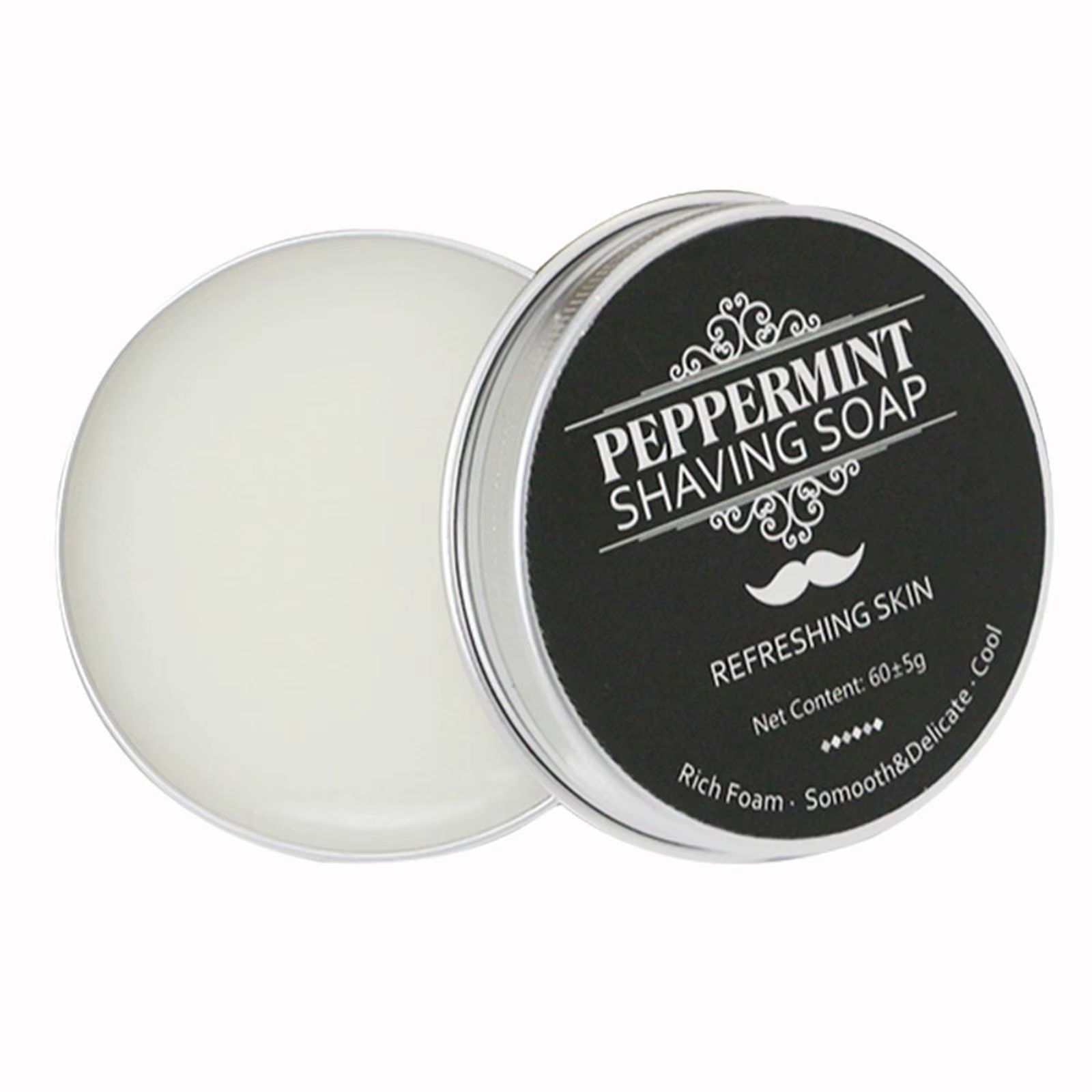 Savon à raser artisanal à texture lisse - Crème à raser moussante biologique pour homme, pour une fr