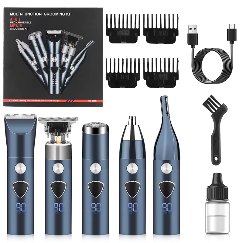 Tondeuse électrique 5 en 1 pour hommes, rasoir de beauté hygiénique professionnel pour le visage, le