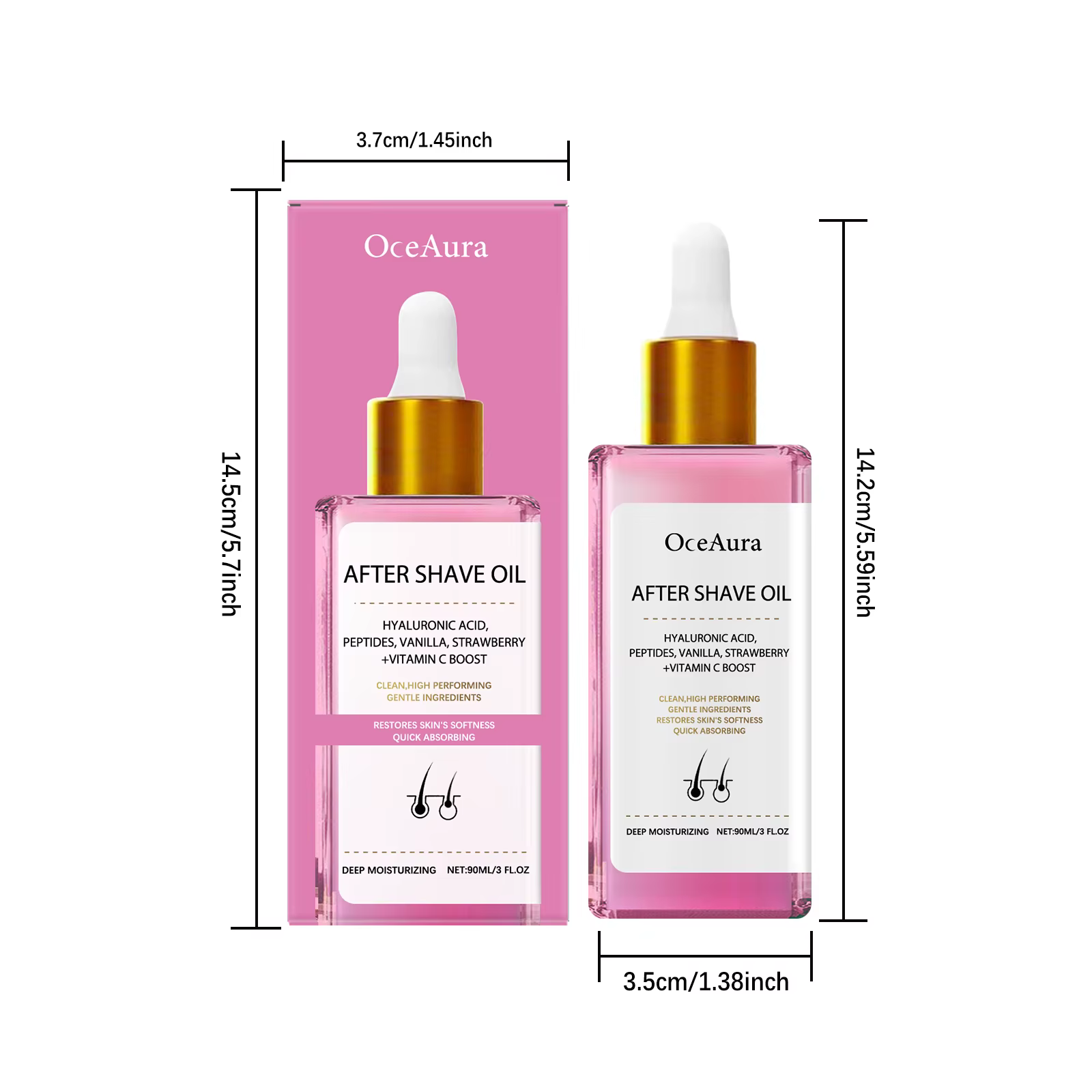 Huile après-rasage à la fraise et à la vanille pour femmes, pour une peau lisse, service doux après-