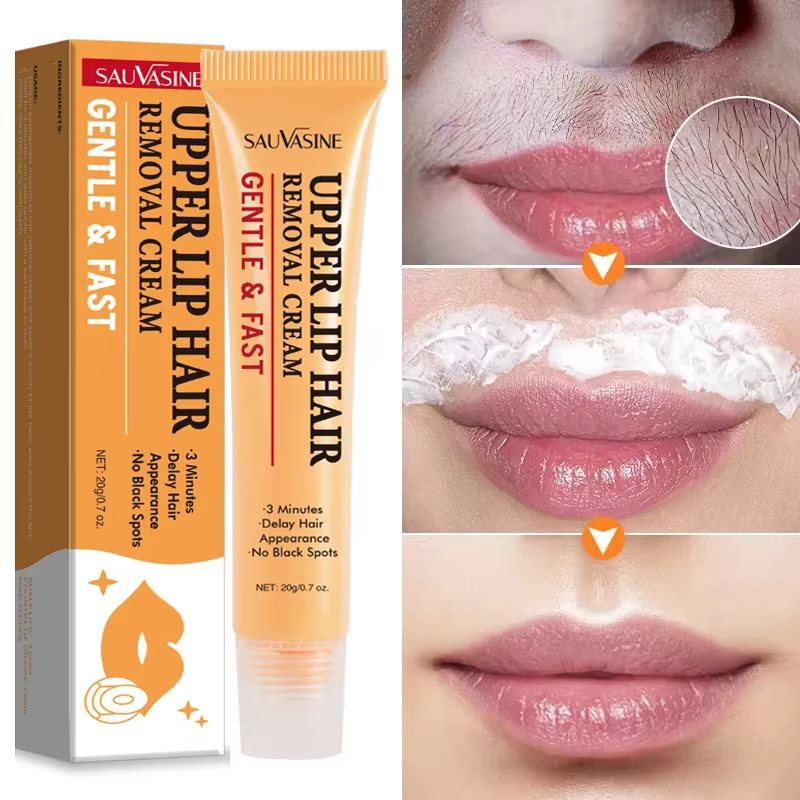 Crème d'épilation rapide de 3 Minutes, inhibiteur de croissance des cheveux indolore, lèvres, visage