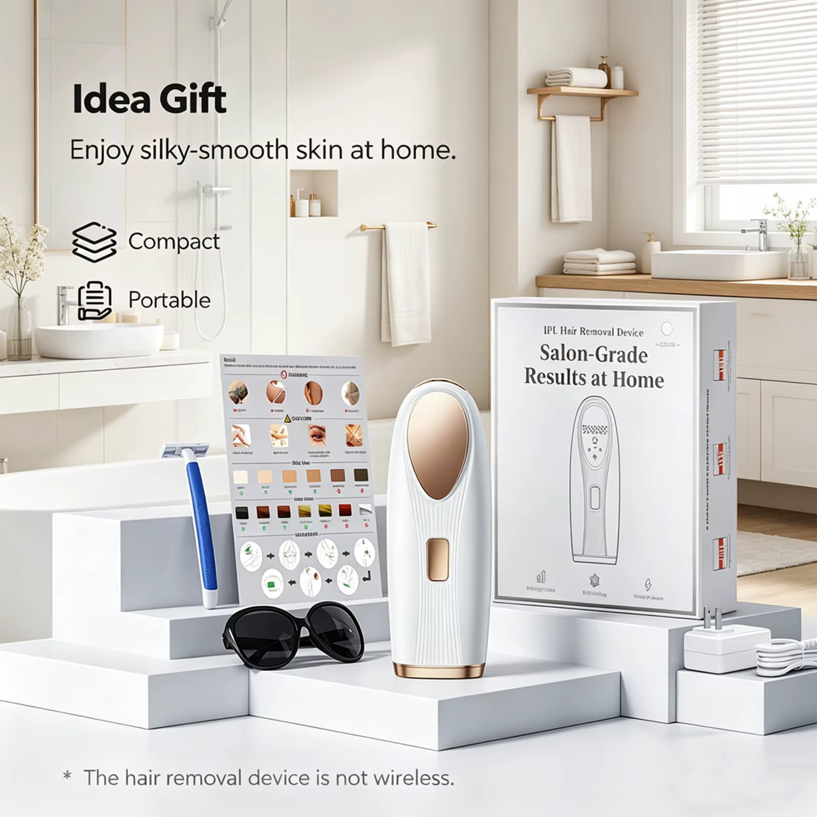 Épilateur laser IPL permanent, éclairages illimités, refroidissement par glace, photo-épilateur indo