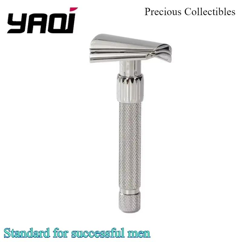 Yaqi – rasoir à barbe Yaqi Torqx, rasoir de sécurité incliné réglable en acier inoxydable, objets de