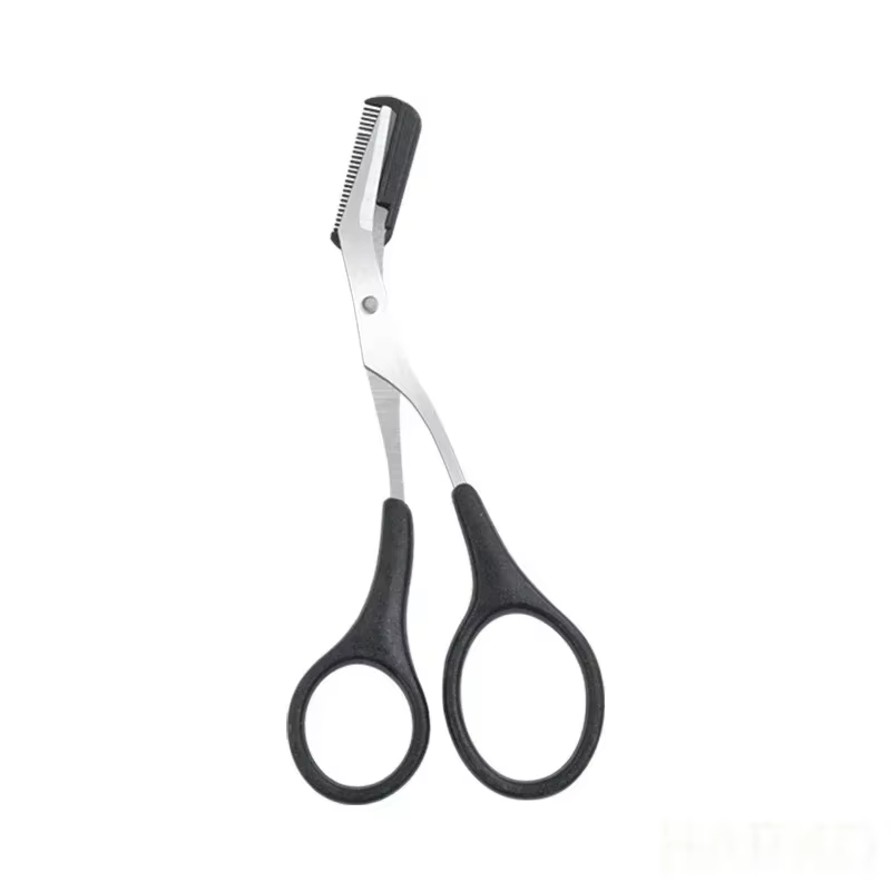Ciseaux tondeuse à sourcils avec peigne, pour femmes et hommes, ciseaux de sécurité en acier inoxyda