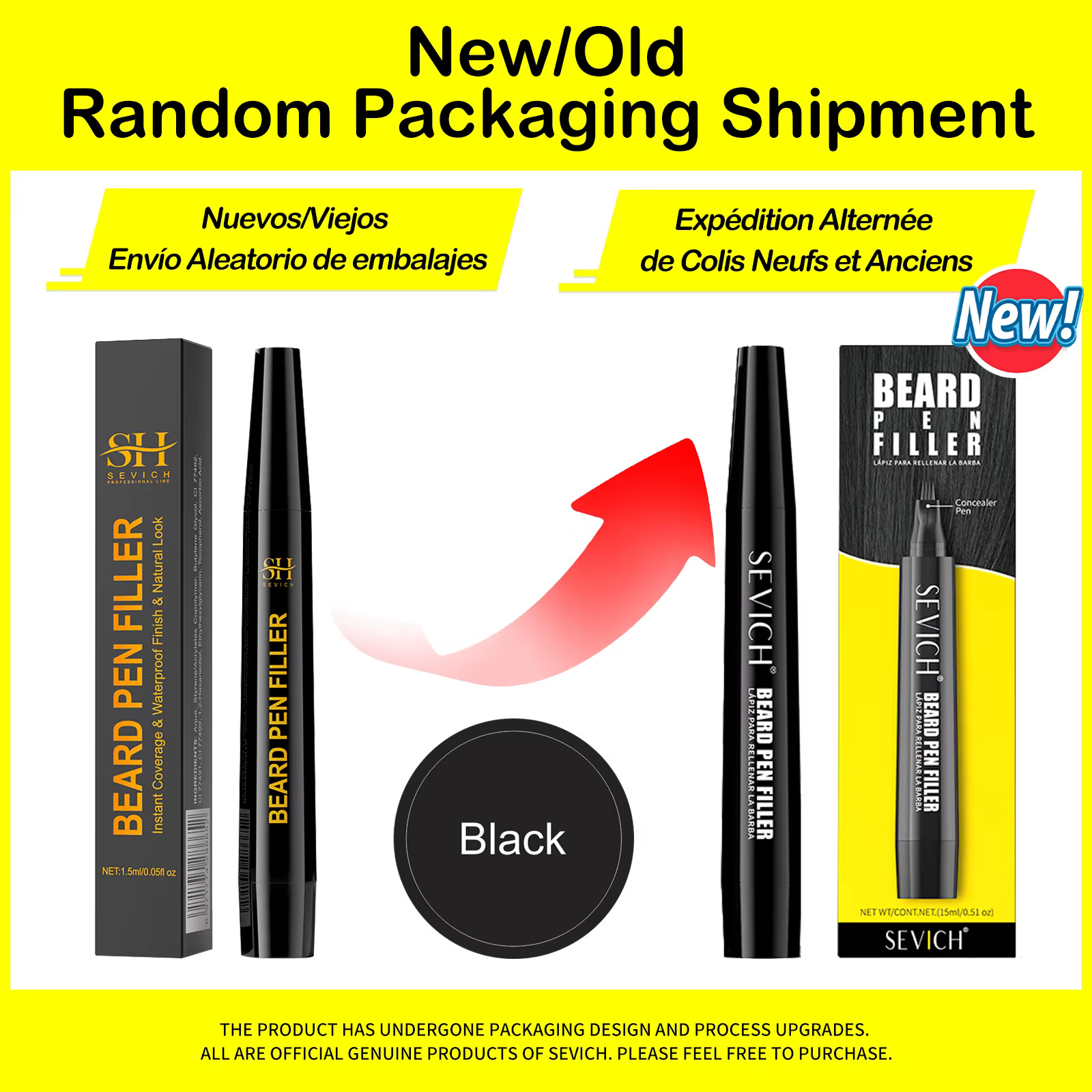 Stylo de remplissage de barbe étanche pour hommes, stylo de coloration de moustache, rehausseur de r