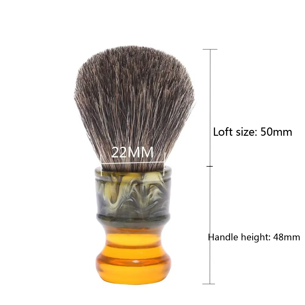 YAQI 22MM Sagrada Familia 100% pur blaireau cheveux résine poignée hommes humide rasage brosses