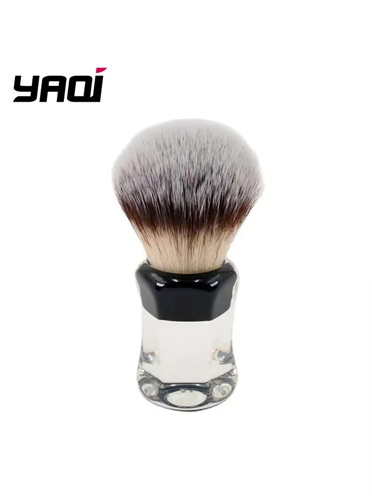 YAQI Robin cheveux synthétiques poignée transparente hommes brosse de rasage humide hommes produits
