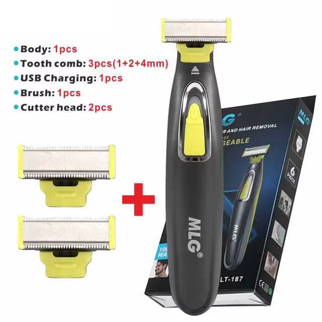 Rasoir électrique pour hommes et femmes, tondeuse portable pour tout le corps, USB, lame en forme de