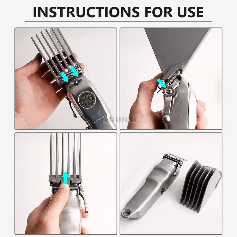 Peignes de guidage pour tondeuse à cheveux, 8 pièces, adaptés à la plupart des tailles, peigne limit
