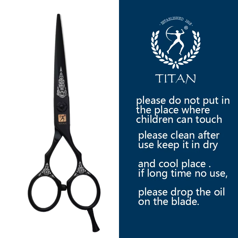 TITAN ciseaux à cheveux outil de barbier professionnel coupe coiffure ciseaux amincissants 5.5 pouce