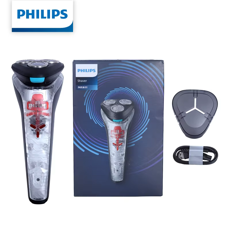 Rasoir électrique Philips S1118, rasage humide et sec, tête flottante, charge rapide, lames lavables