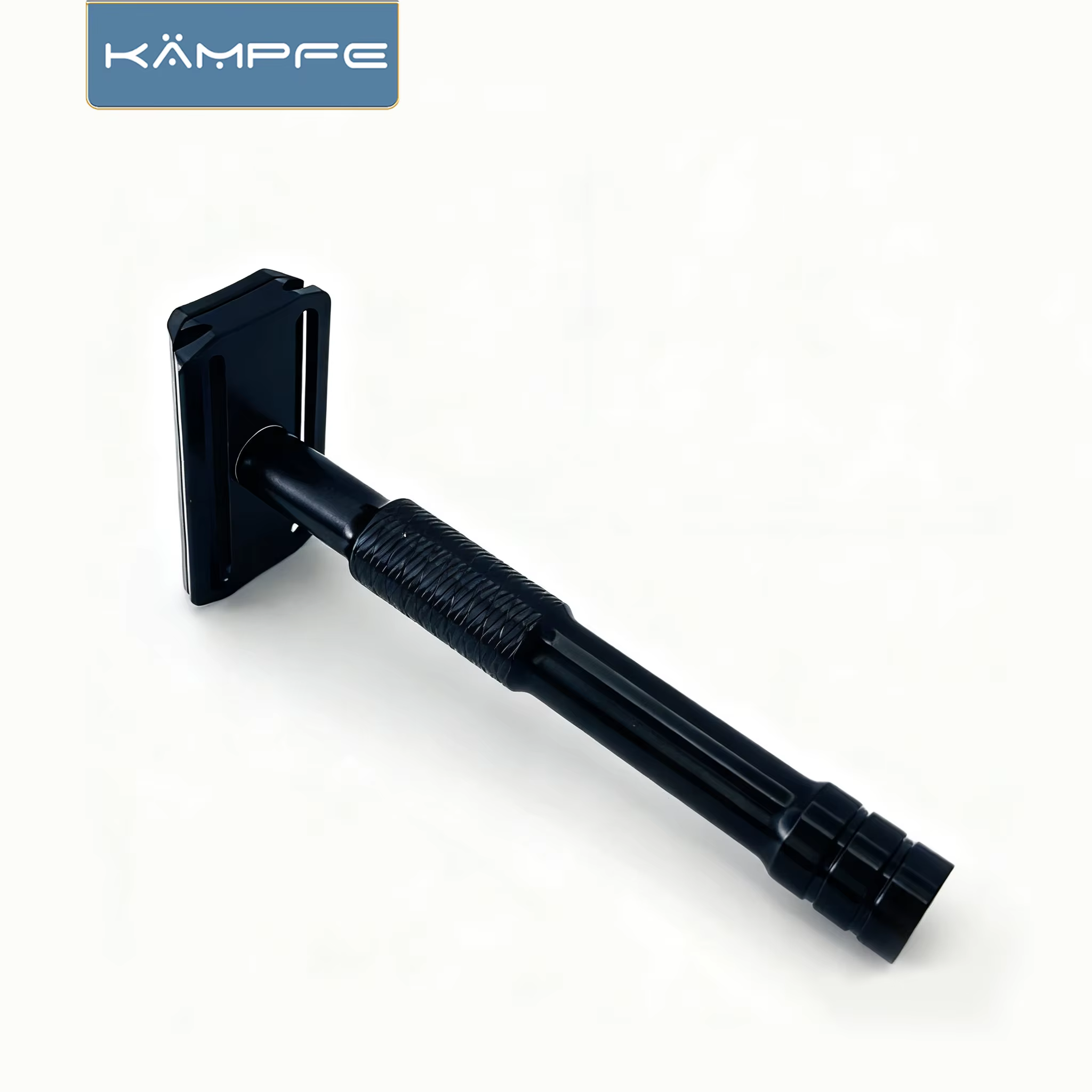 Rasoir vintage Kampfe à double tranchant, antidérapant, en aluminium, pour rasage humide, classique