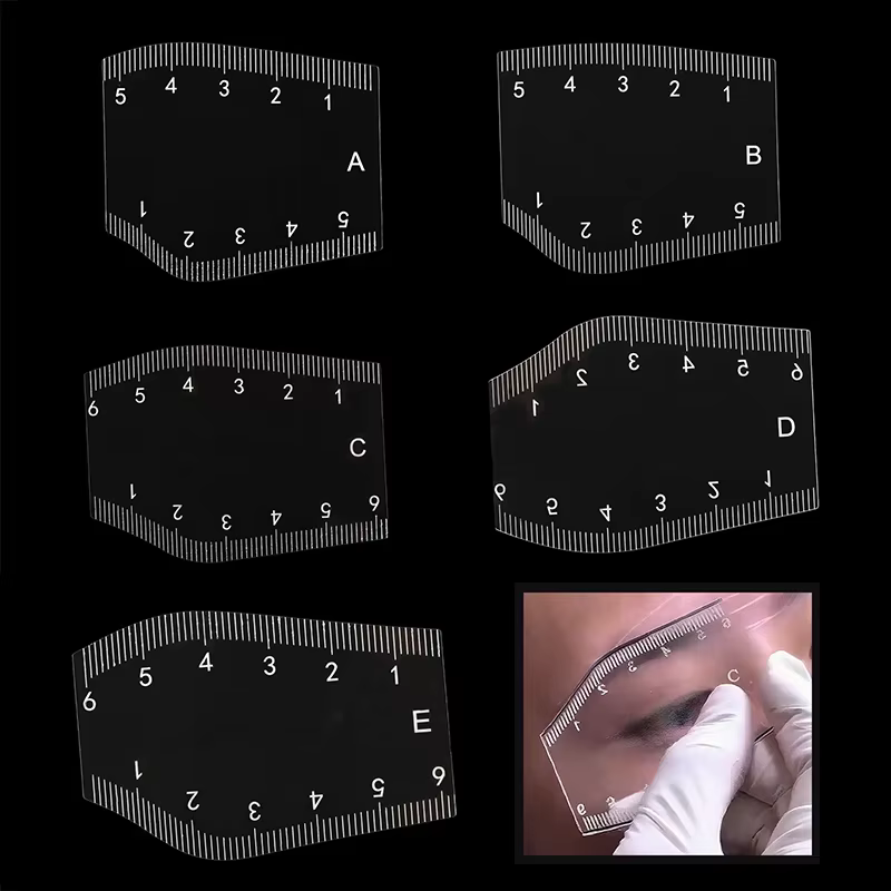 Pochoir de mise en forme des sourcils Durable, 5 pièces, Portable, instantané, dessin, conception de