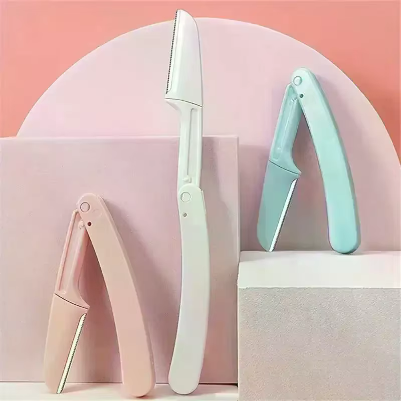 Épilateurs faciaux pour femmes, 3 pièces, tondeuse à sourcils, couteau de poche, profilateur de sour