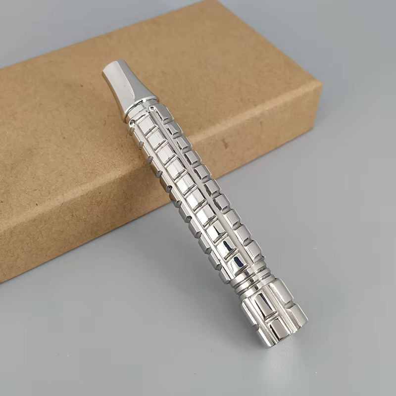 Poignée de rasoir de sécurité en acier inoxydable Dscosmetic Spiral 316 pour rasoir de sécurité