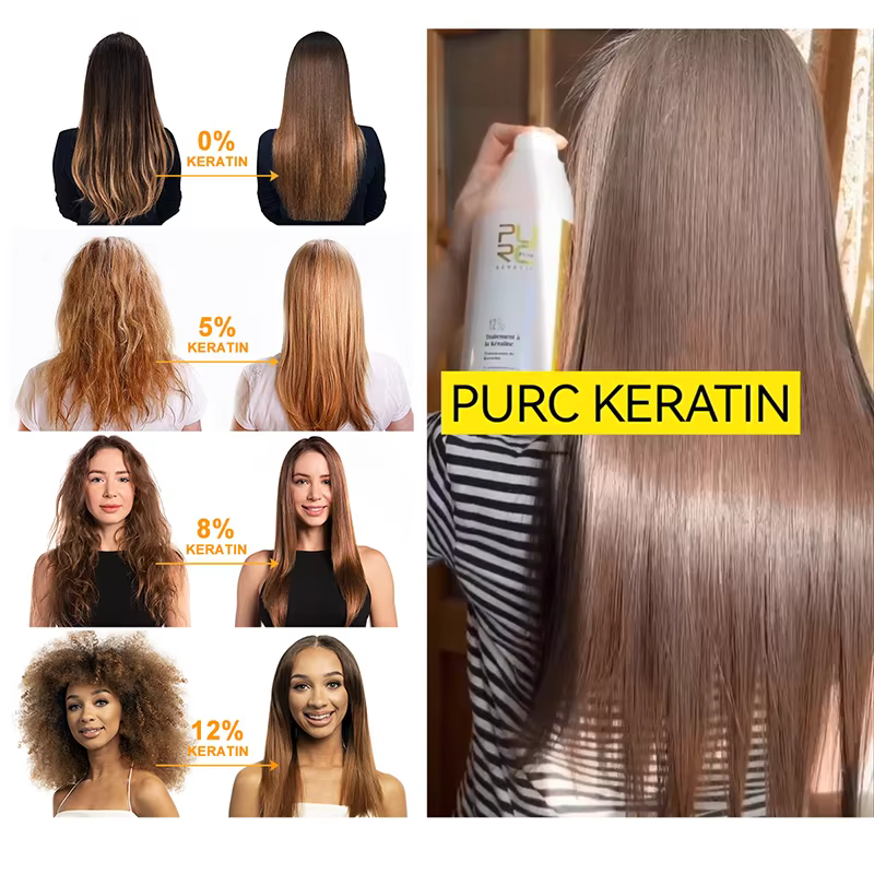 PURC 300ML traitement professionnel des cheveux à la kératine lissage réparation frisottis cheveux b
