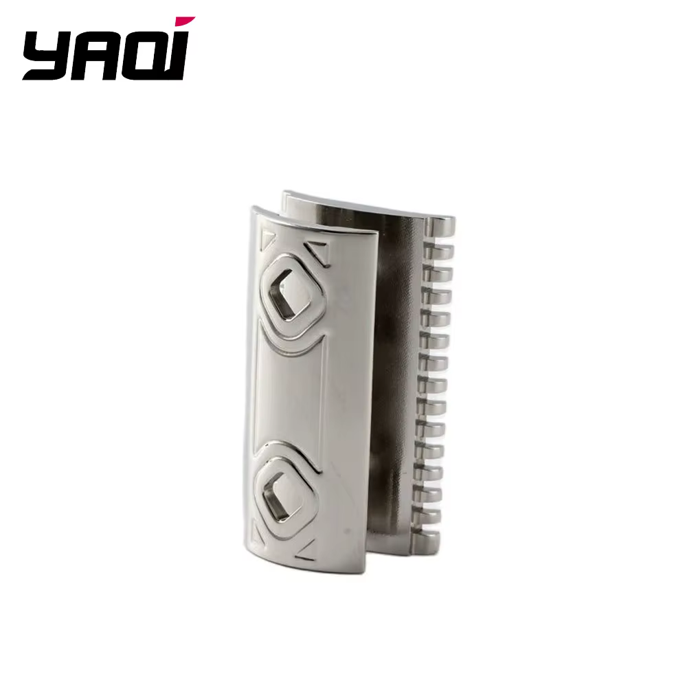 YAQI-Tête de rasoir de sécurité en acier inoxydable 316 poli Harlequin, avec espace de lame de 0.90m