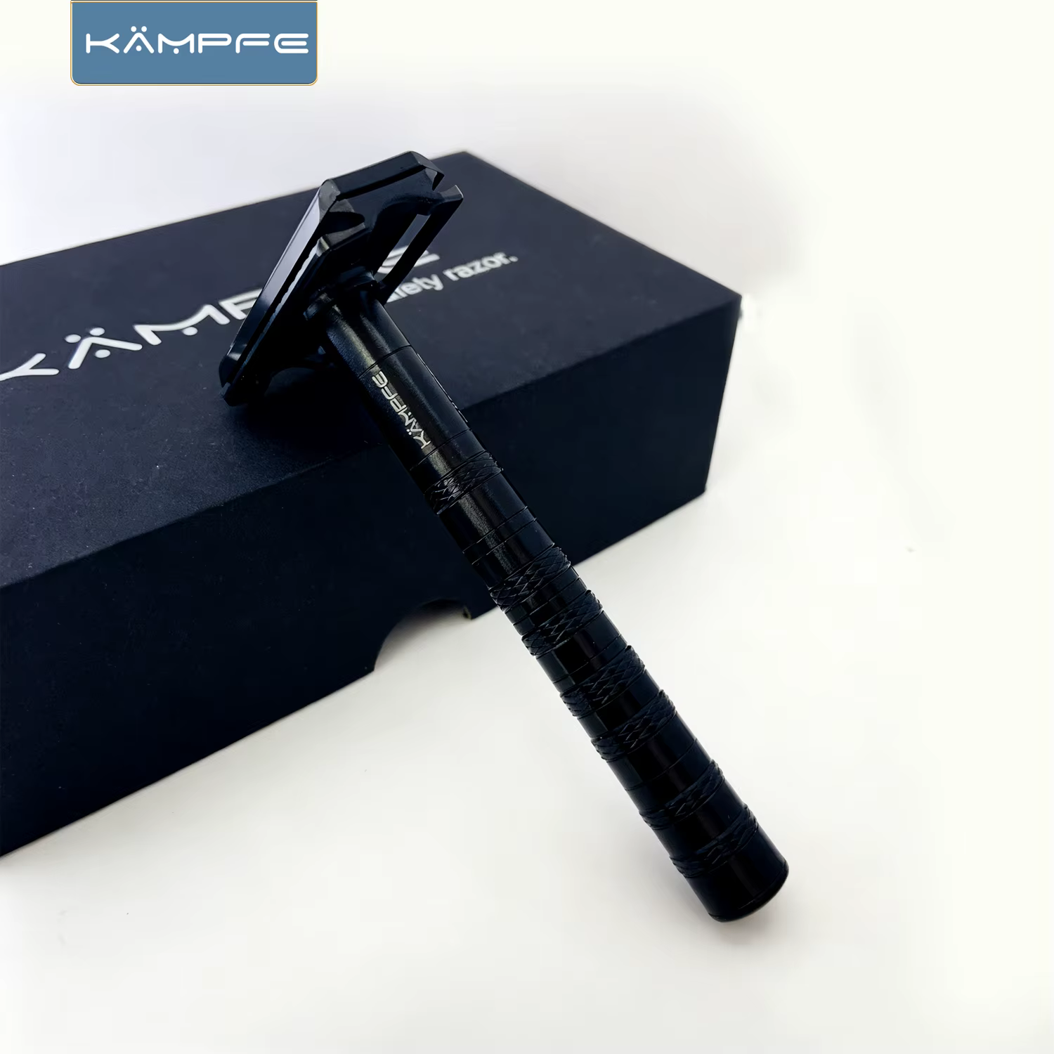 Rasoir de sécurité à double tranchant KAMPFE pour hommes, en aluminium, fabriqué avec un procédé CNC