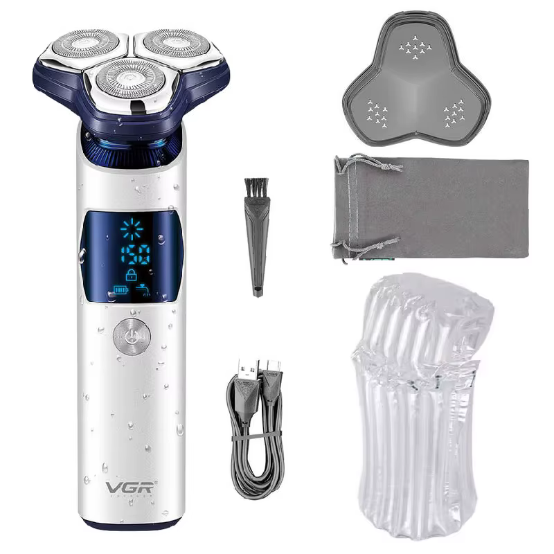 VGR 3D Pro rasoir électrique pour hommes lavable barbe rotatif rasoir électrique Rechargeable Machin