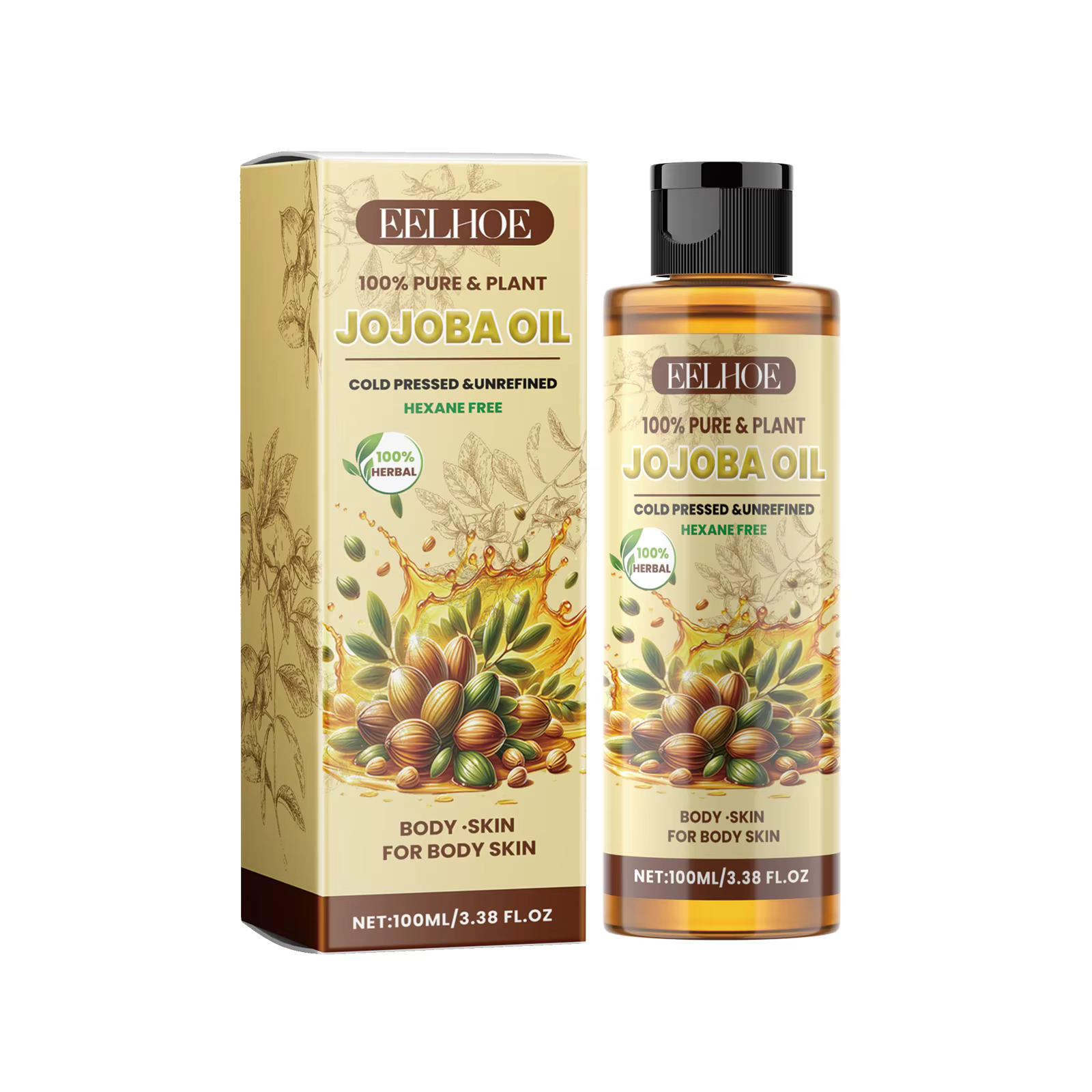 Jojoba huile essentielle naturelle Massage corporel huile hydratante relaxante Anti-séchéité parfum