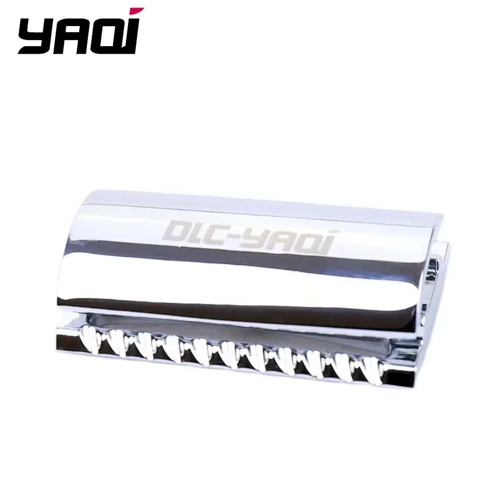 Tête de rasoir de sécurité à double tranchant festonnée couleur chrome YAQI 2026 pour accessoires de