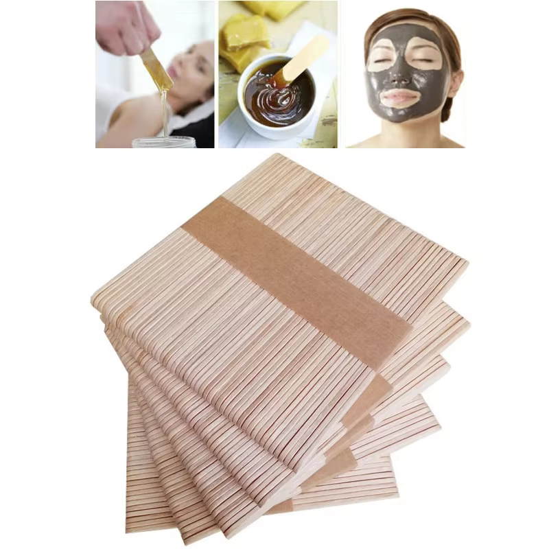 Bâtons d'épilation du corps en bois pour femme, 50/100 pièces, bâtons jetables pour épilation à la c