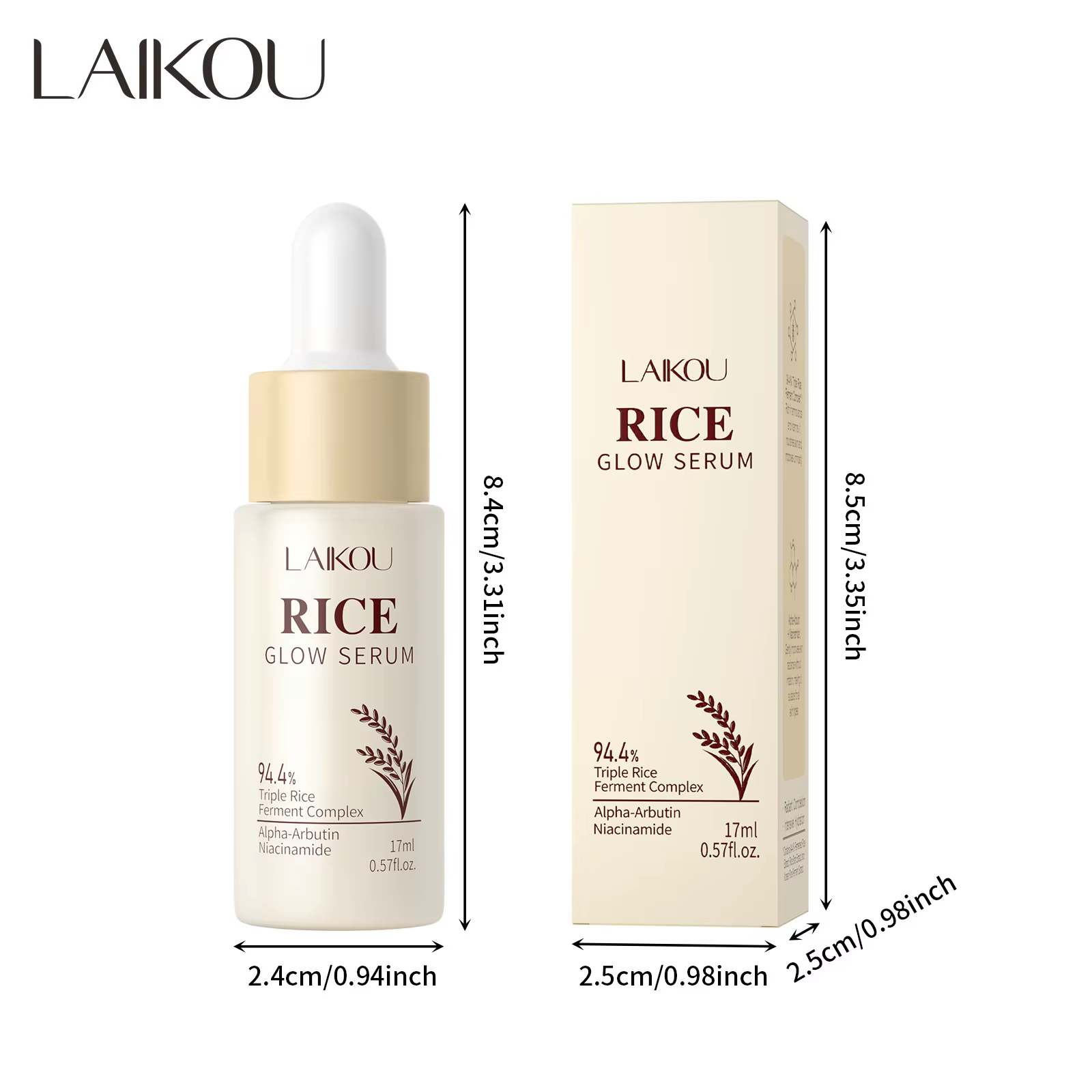 Essence pour le visage au brillant de riz, 17ml, hydratant, nourrit, éclaircit le teint, extrait nat
