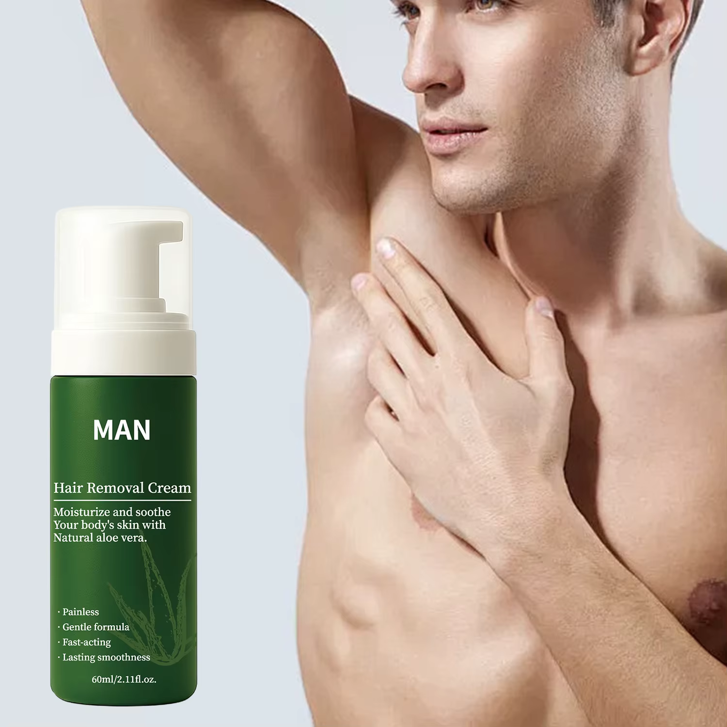Crème dépilatoire Barubt Aloe Vera - Crème dépilatoire de marque à l'aloe vera apaisante pour une pe