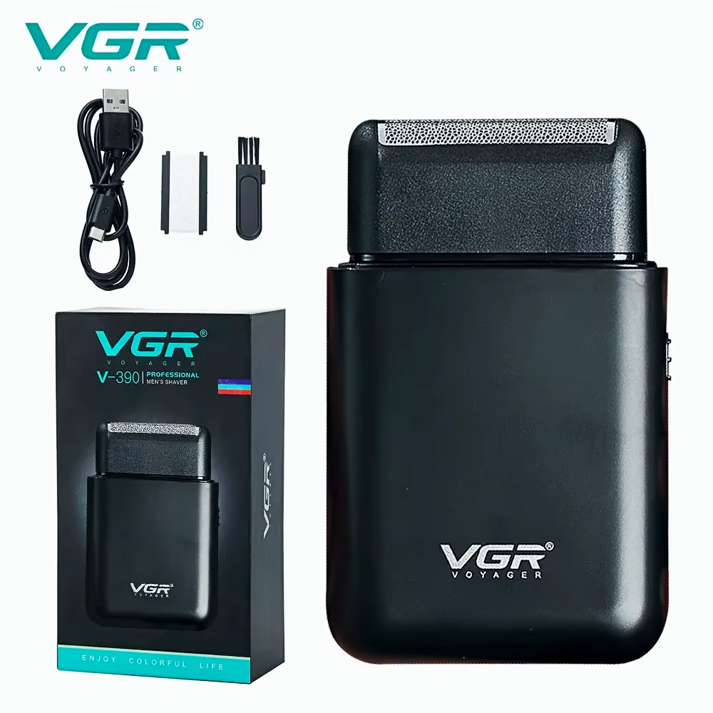 VGR Rasoir électrique Tondeuse À Barbe Professionnelle Rasoir Mini Rasoir Portatif Rasage à mouvemen