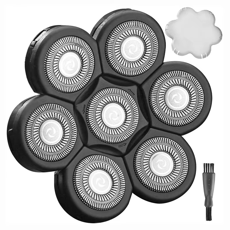 Remplacement pour rasoirs à tête 7 têtes de remplacement de cheveux de barbe pour rasoir pour tête p