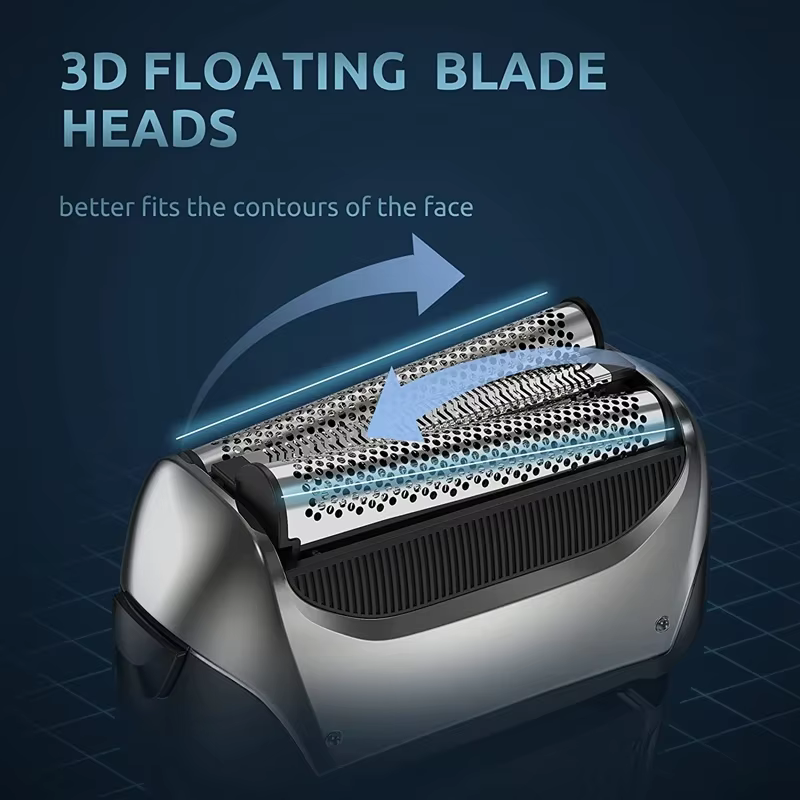 Kemei rasoir électrique pour hommes barbe faciale rasoir humide et sec rasoir professionnel Recharge