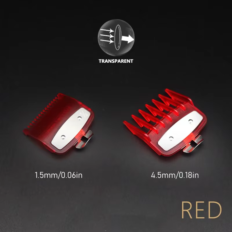 Guide de tondeuse à cheveux professionnelle 2 pièces pour Wahl, Madeshow, JRL - 1,5 mm/4,5 mm, trans